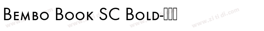 Bembo Book SC Bold字体转换